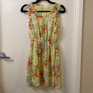 Sienna Sky Yellow ruffle sun summer dress